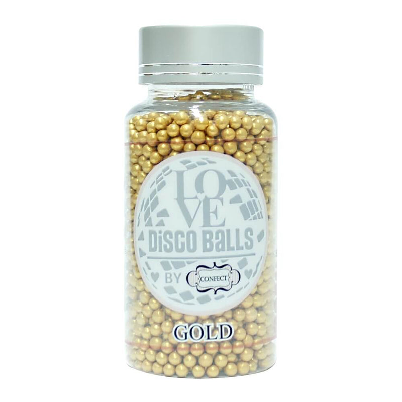 Gold Disco Balls Sprinkles 4 MM 120 Gms