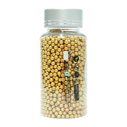 Confect Gold Disco Balls Sprinkles 4 MM 120 Gms