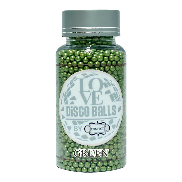 Green Disco Balls Sprinkles 4 MM 120 Gms