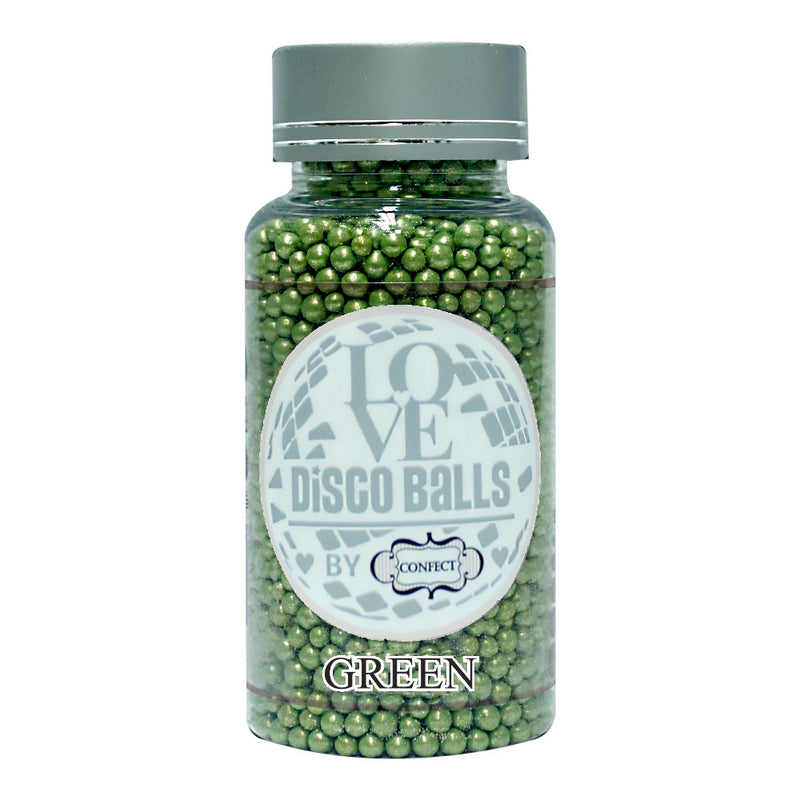 Green Disco Balls Sprinkles 5 MM 120 Gms