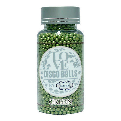 Confect Green Disco Balls Sprinkles 5 MM 120 Gms