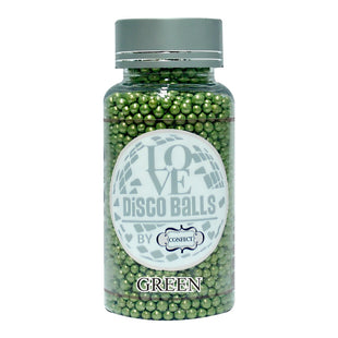 Green Disco Balls Sprinkles 6 MM 120 Gms