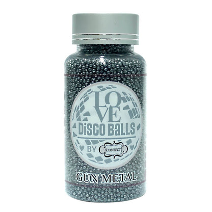 Confect Gun Metal Disco Balls Sprinkles 2 MM 120 Gms