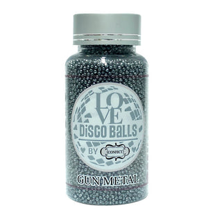 Gun Metal Disco Balls Sprinkles 2 MM 120 Gms