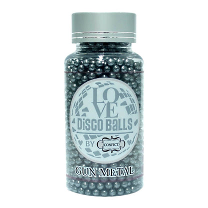Confect Gun Metal Disco Balls Sprinkles 3 MM 120 Gms