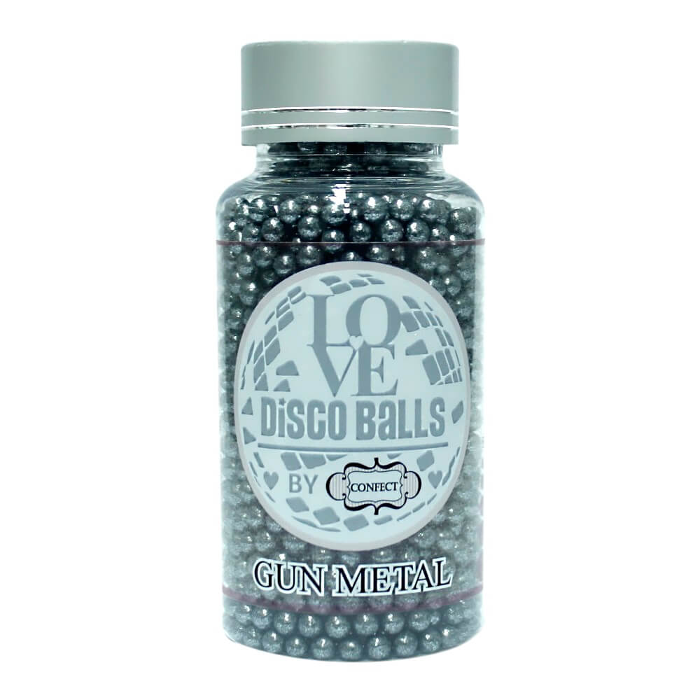 Confect Gun Metal Disco Balls Sprinkles 4 MM 120 Gms