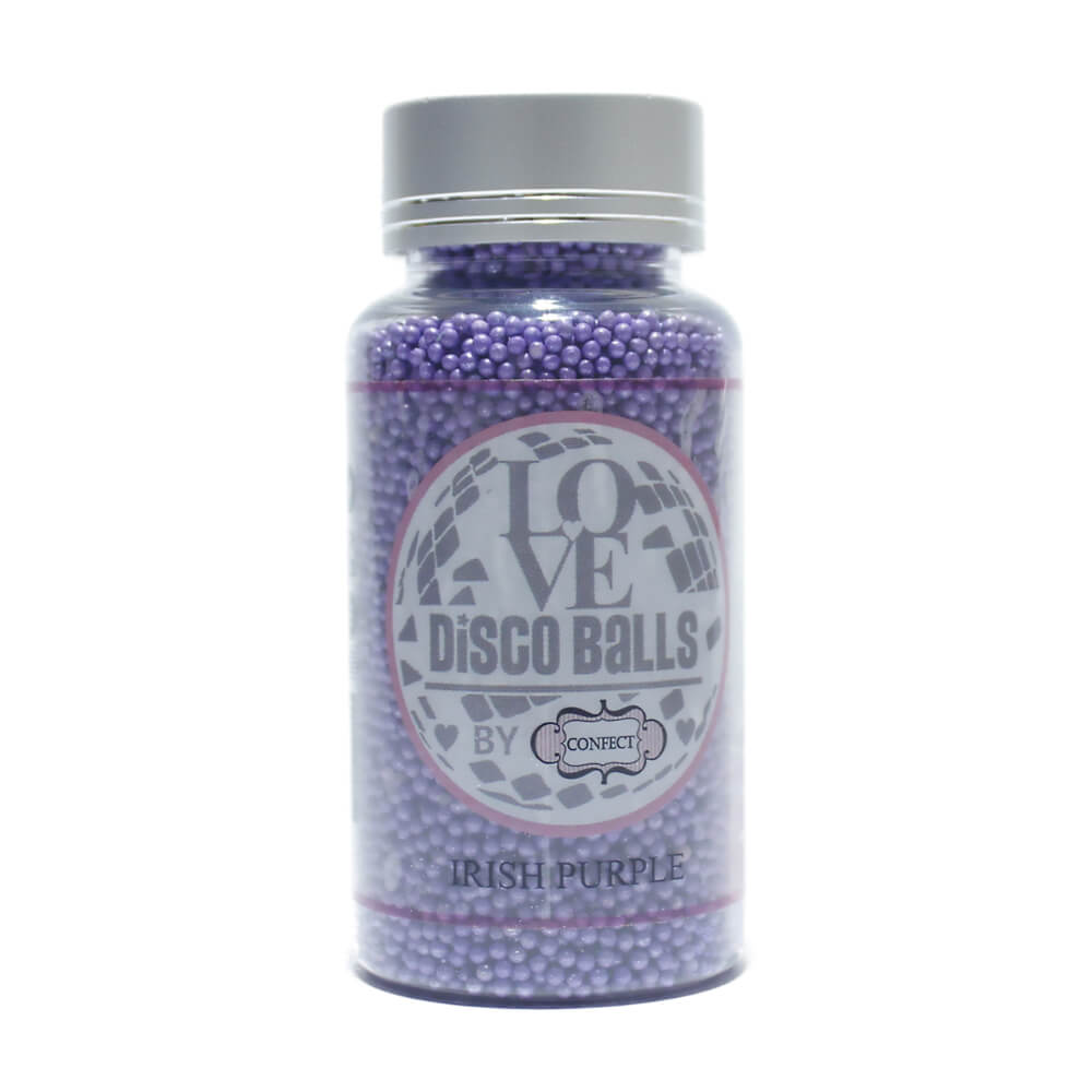 Confect Irish Purple Disco Balls Sprinkles 2 MM 120 Gms