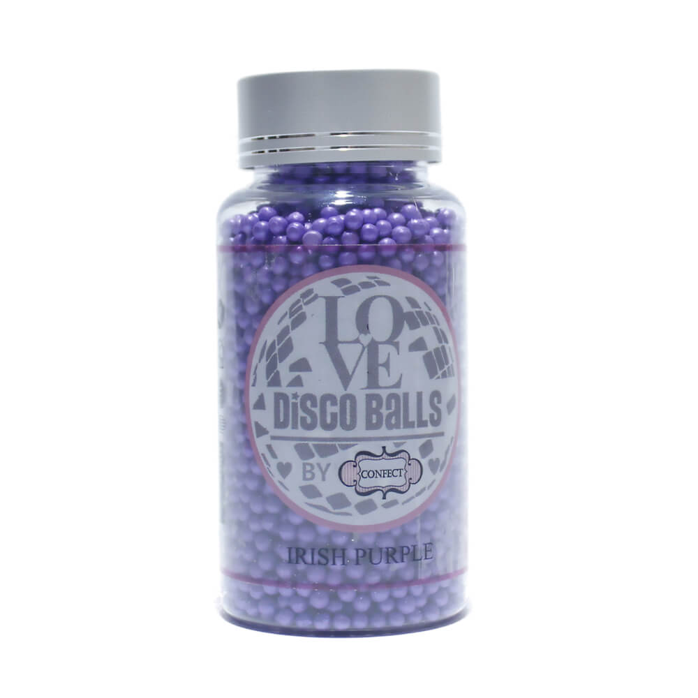 Confect Irish Purple Disco Balls Sprinkles 4 MM 120 Gms