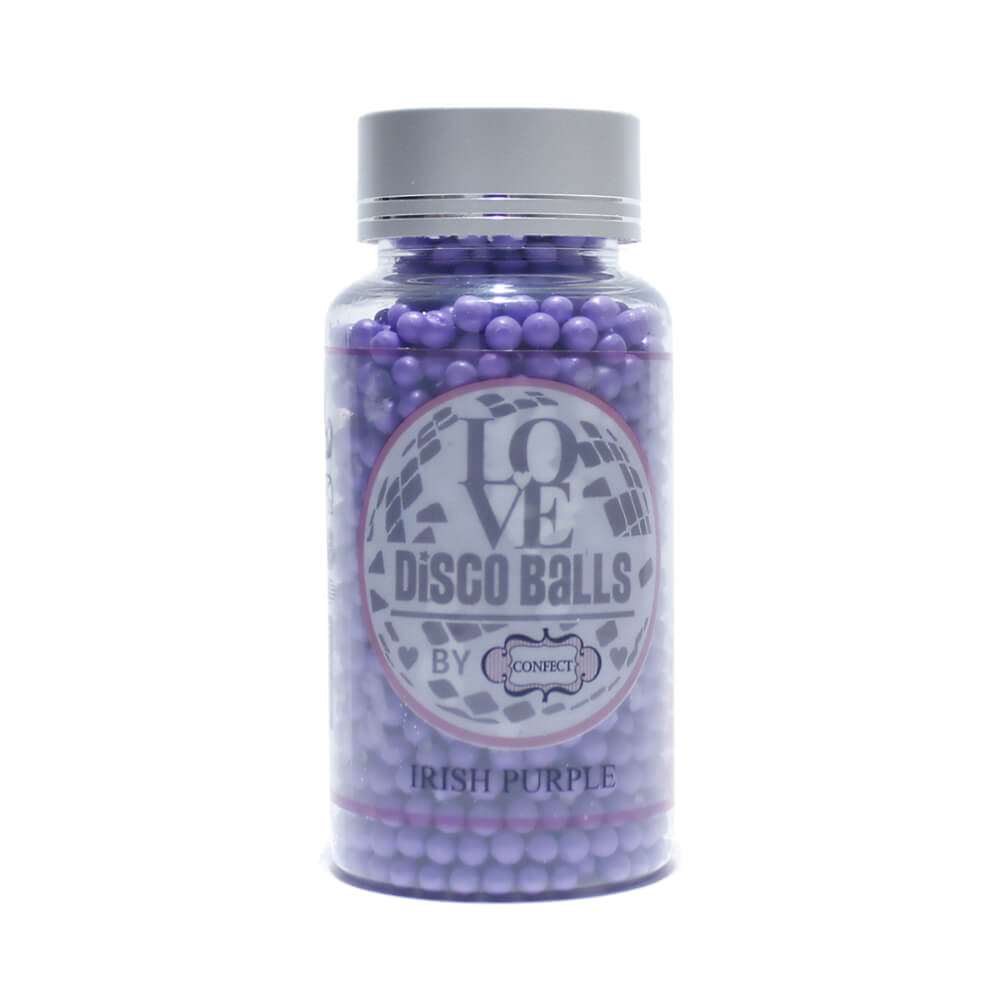 Confect Irish Purple Disco Balls Sprinkles 5 MM 120 Gms