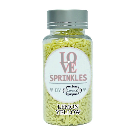 Confect Lemon Yellow Vermicelli Sprinkles 90 Gms