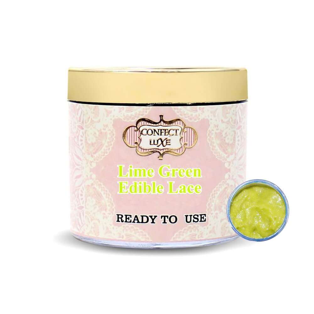 Confect Lime Green Edible Lace 100 Gms
