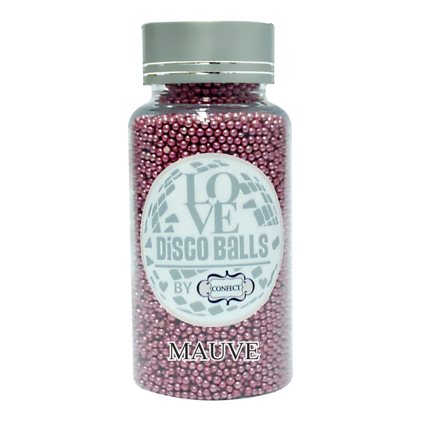 Mauve Disco Balls Sprinkles 2 MM 120 Gms