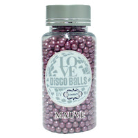 Mauve Disco Balls Sprinkles 6 MM 120 Gms