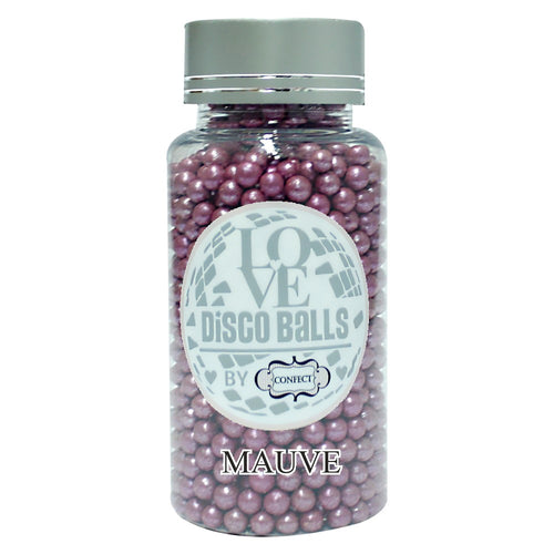 Mauve Disco Balls Sprinkles 6 MM 120 Gms