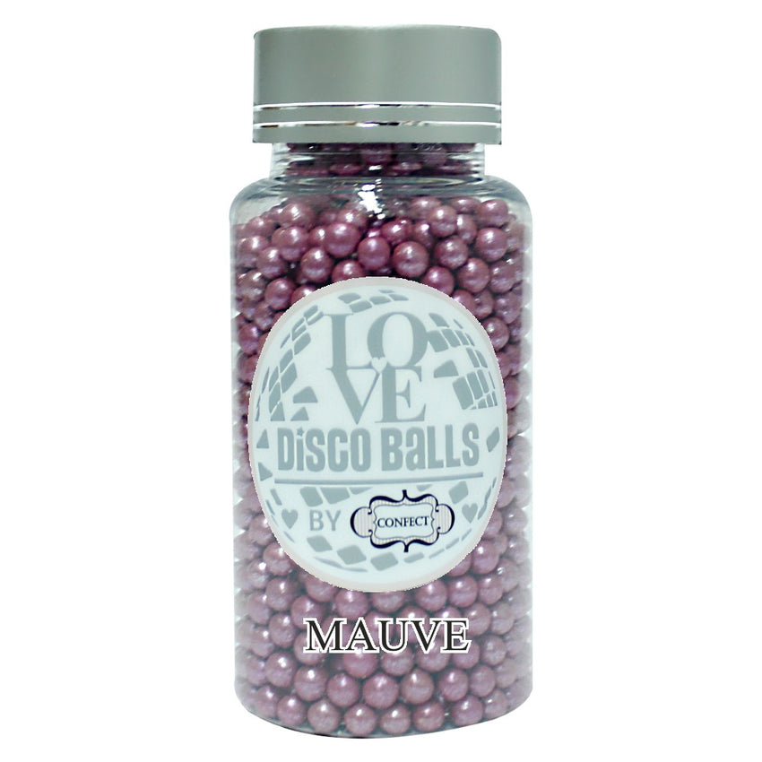 Mauve Disco Balls Sprinkles 6 MM 120 Gms