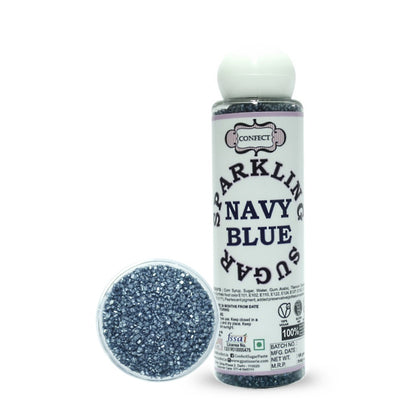 Confect Navy Blue Sparkling Sugar 100 gms