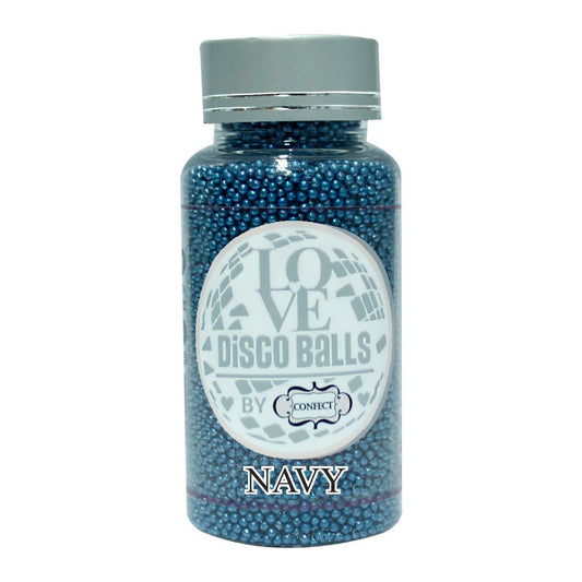 Confect Navy Blue Disco Balls Sprinkles 2 MM 120 Gms