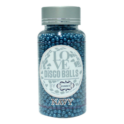 Confect Navy Blue Disco Balls Sprinkles 4 MM 120 Gms