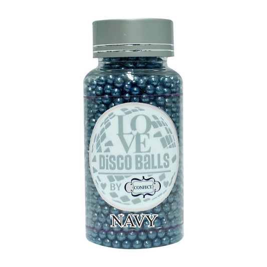 Confect Navy Blue Disco Balls Sprinkles 5 MM 120 Gms