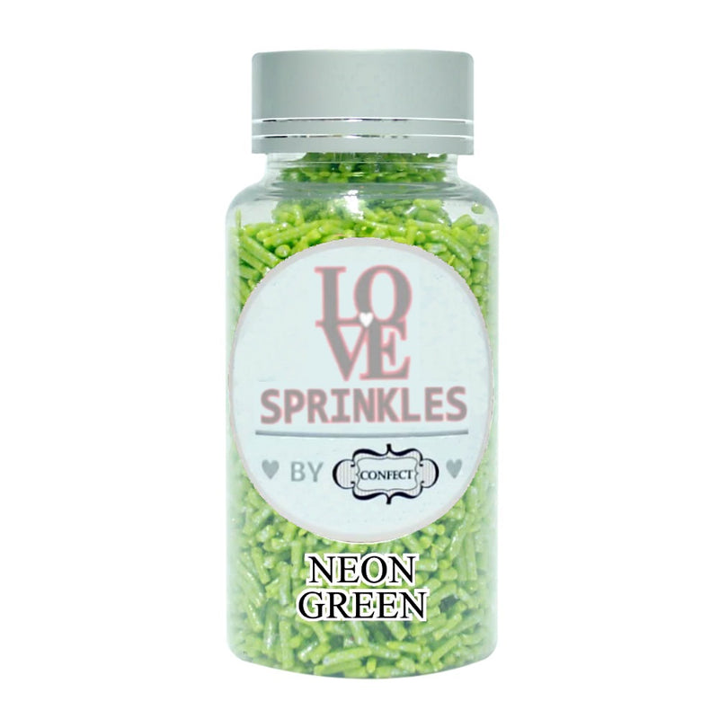 Neon Green Vermicelli Sprinkles 90 Gms