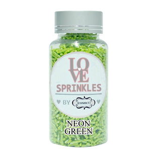 Neon Green Vermicelli Sprinkles 90 Gms