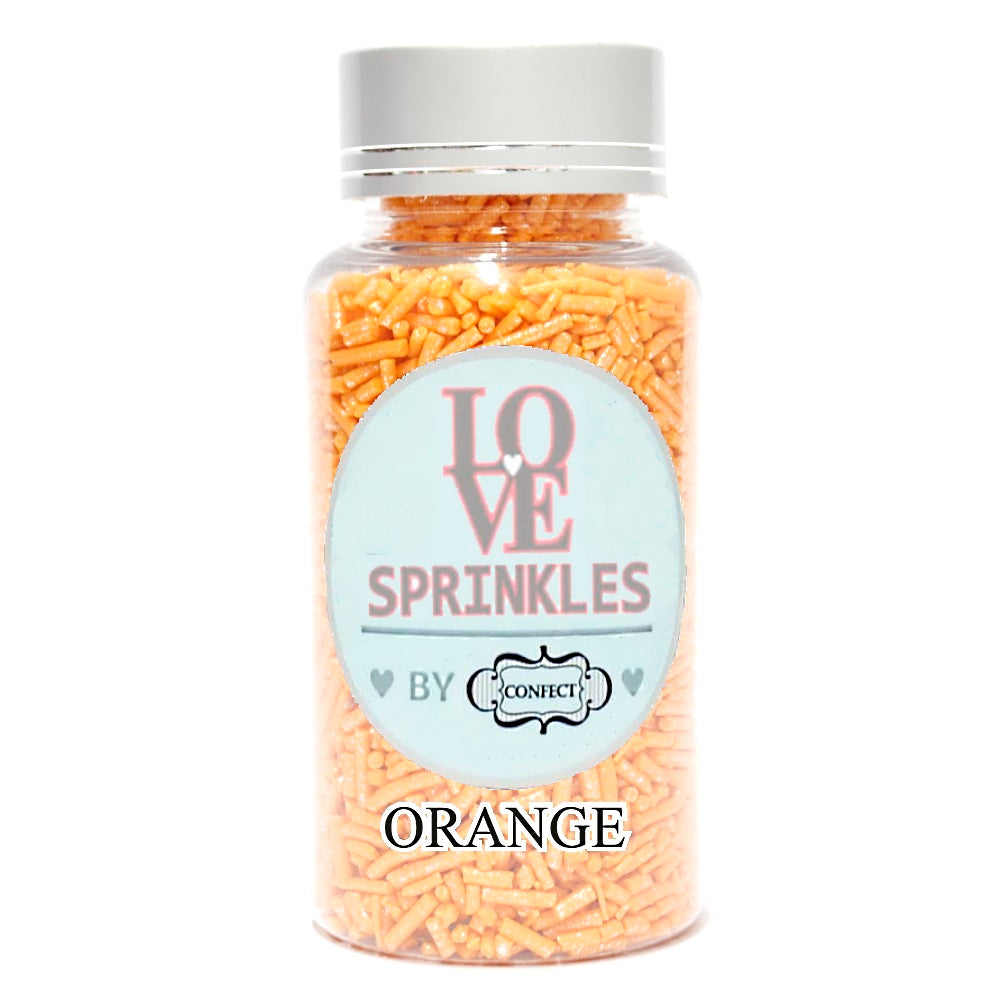 Confect Orange Vermicelli Sprinkles 90 Gms