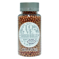 Orange Disco Balls Sprinkles 5 MM 120 Gms