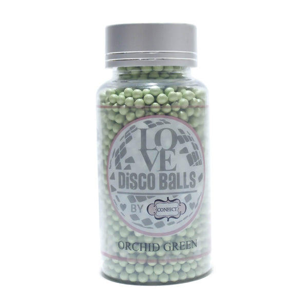 Orchid Green Disco Balls Sprinkles 6 MM 120 Gms