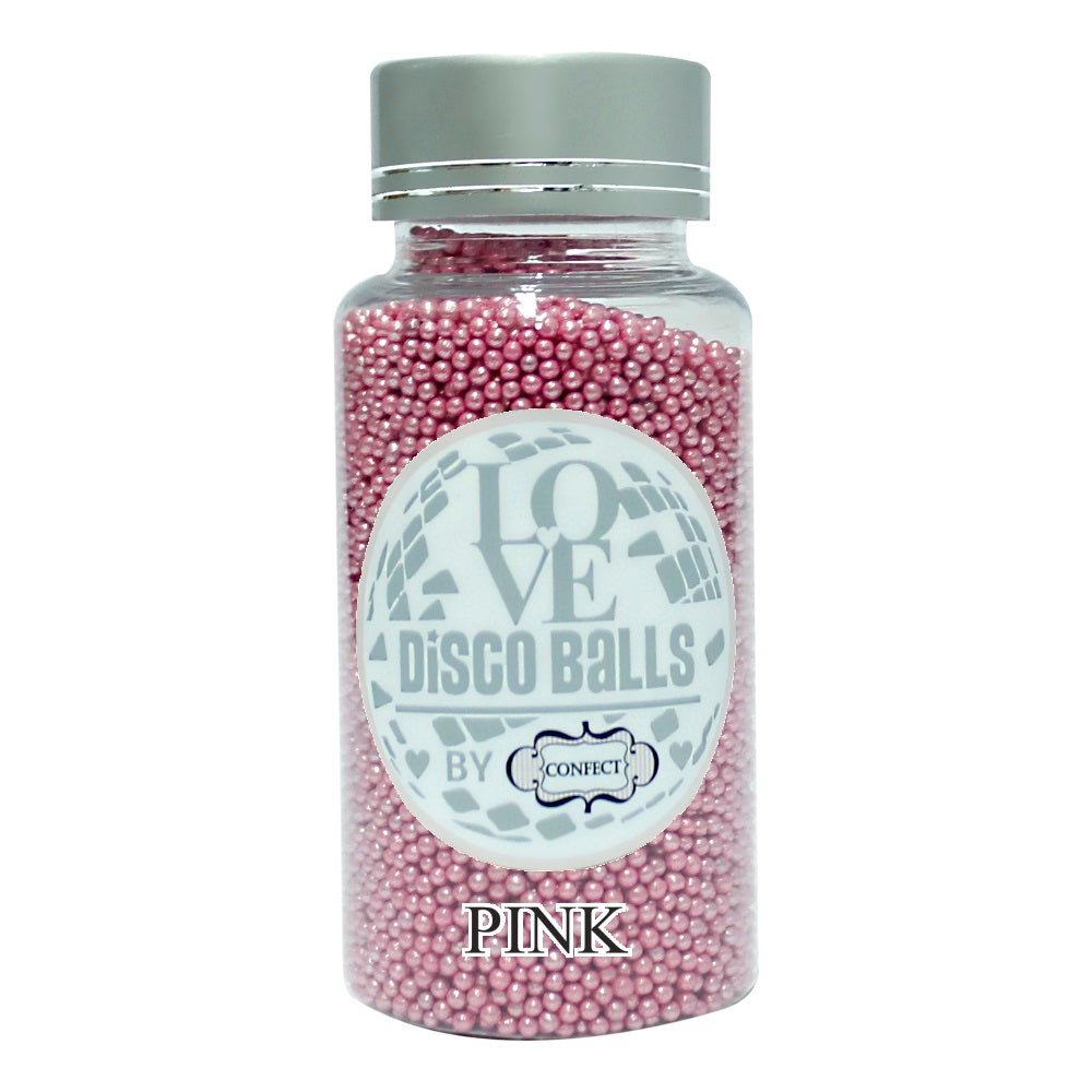 Pink Disco Balls Sprinkles 2 MM 120 Gms – Confect