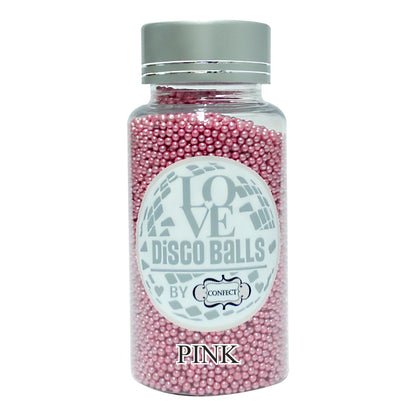 Confect Pink Disco Balls Sprinkles 2 MM 120 Gms