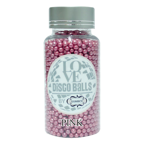 Pink Disco Balls Sprinkles 3 MM 120 Gms
