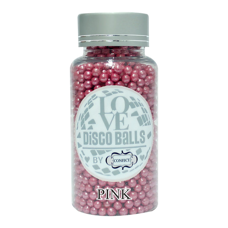 Pink Disco Balls Sprinkles 4 MM 120 Gms