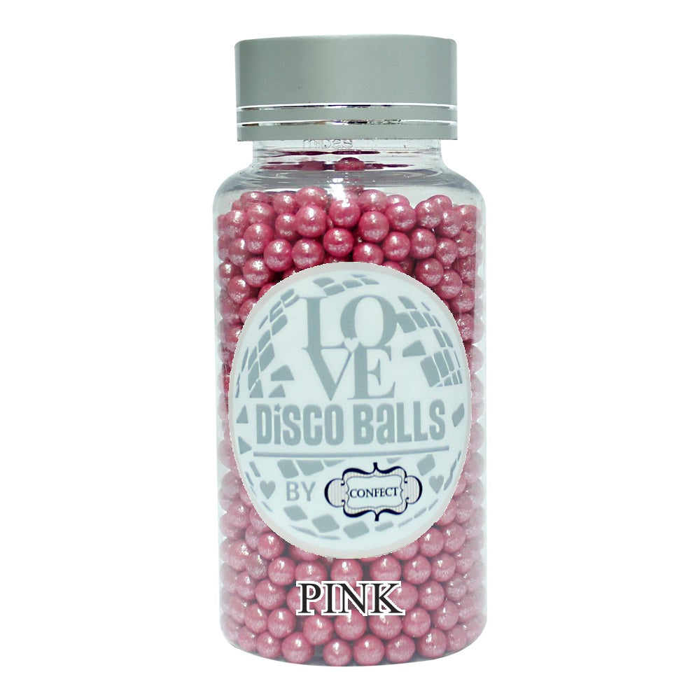 Pink Disco Balls Sprinkles 5 MM 120 Gms – Confect