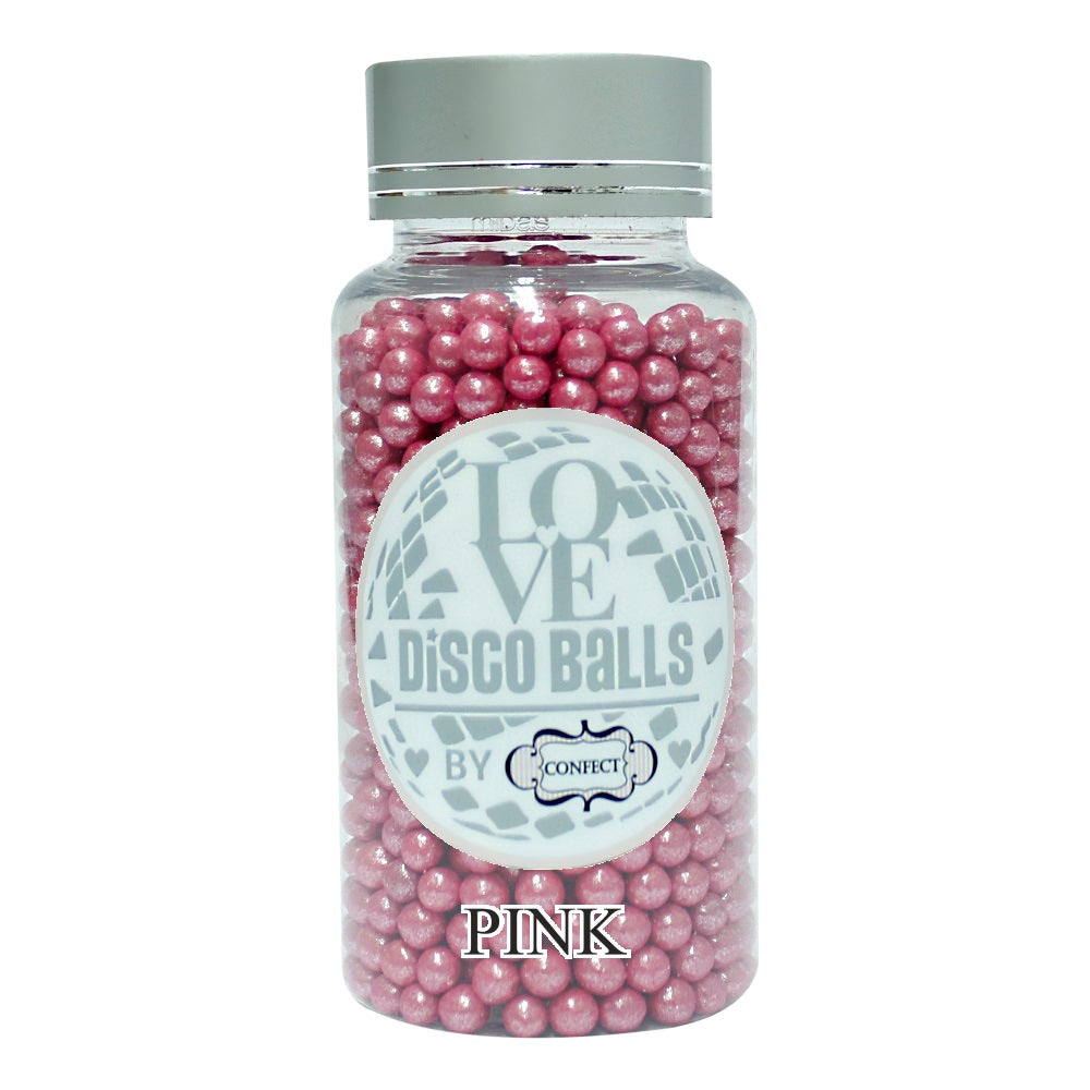 Confect Pink Disco Balls Sprinkles 5 MM 120 Gms