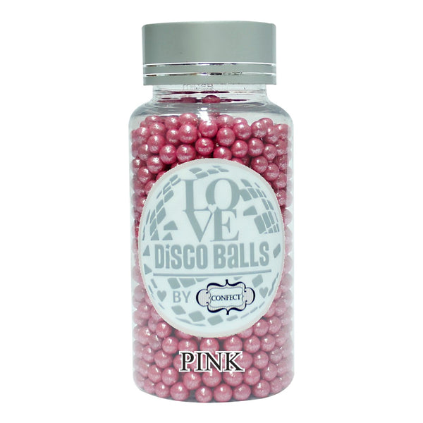 Pink Disco Balls Sprinkles 5 MM 120 Gms