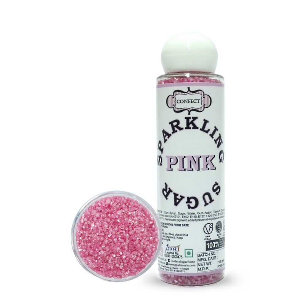 Confect Pink Sparkling Sugar 100 gms