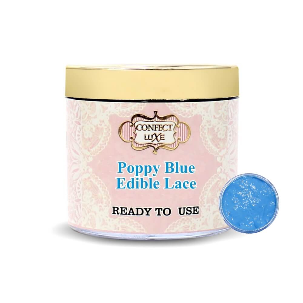 Confect Poppy Blue Edible Lace 100 Gms