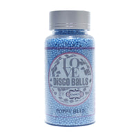Poppy Blue Disco Balls Sprinkles 2 MM 120 Gms
