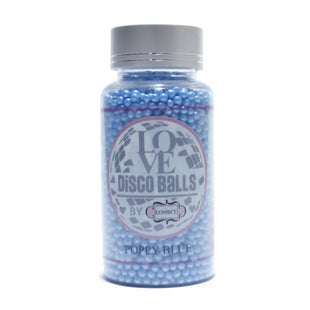 Poppy Blue Disco Balls Sprinkles 3 MM 120 Gms