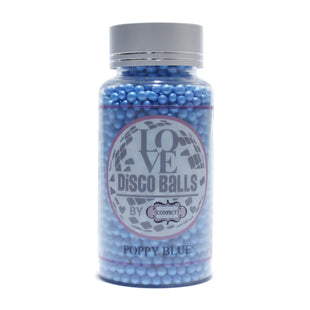 Poppy Blue Disco Balls Sprinkles 4 MM 120 Gms