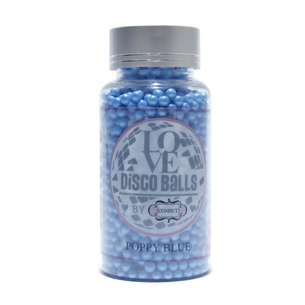 Confect Poppy Blue Disco Balls Sprinkles 5 MM 120 Gms