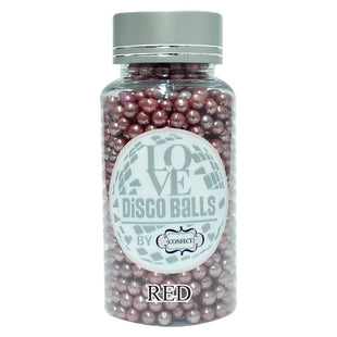 Red Disco Balls Sprinkles 4 MM 120 Gms