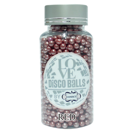 Confect Red Disco Balls Sprinkles 5 MM 120 Gms