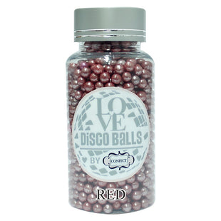 Red Disco Balls Sprinkles 5 MM 120 Gms