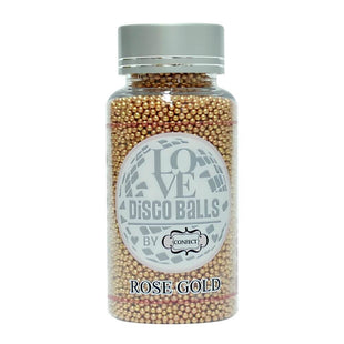 Rose Gold Disco Balls Sprinkles 2 MM 120 Gms