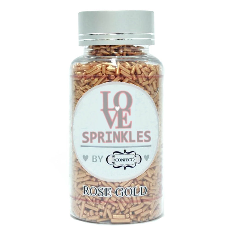 Rose Gold Vermicelli Sprinkles 100 Gms