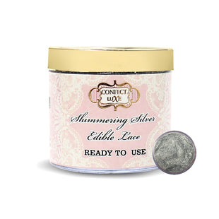 Shimmering Silver | Edible Lace 100 Gms