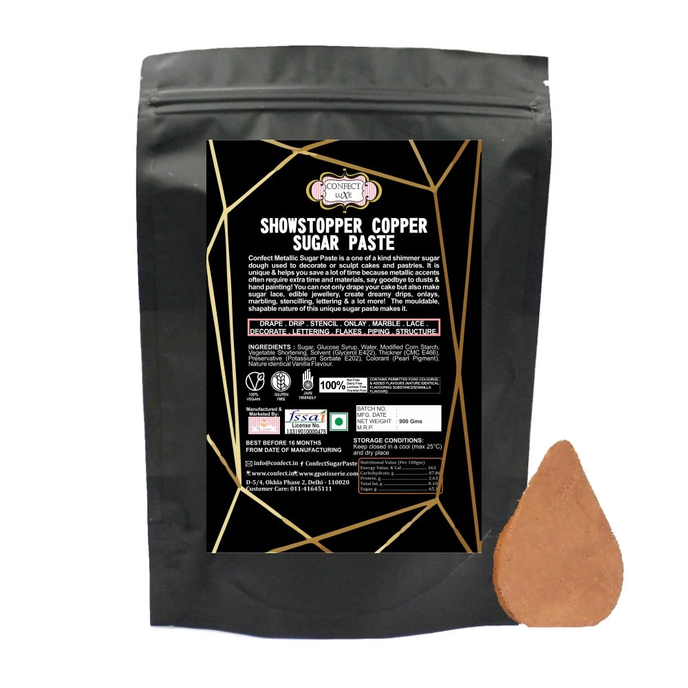 Showstopper Copper Metallic Sugar Paste 1 Kg