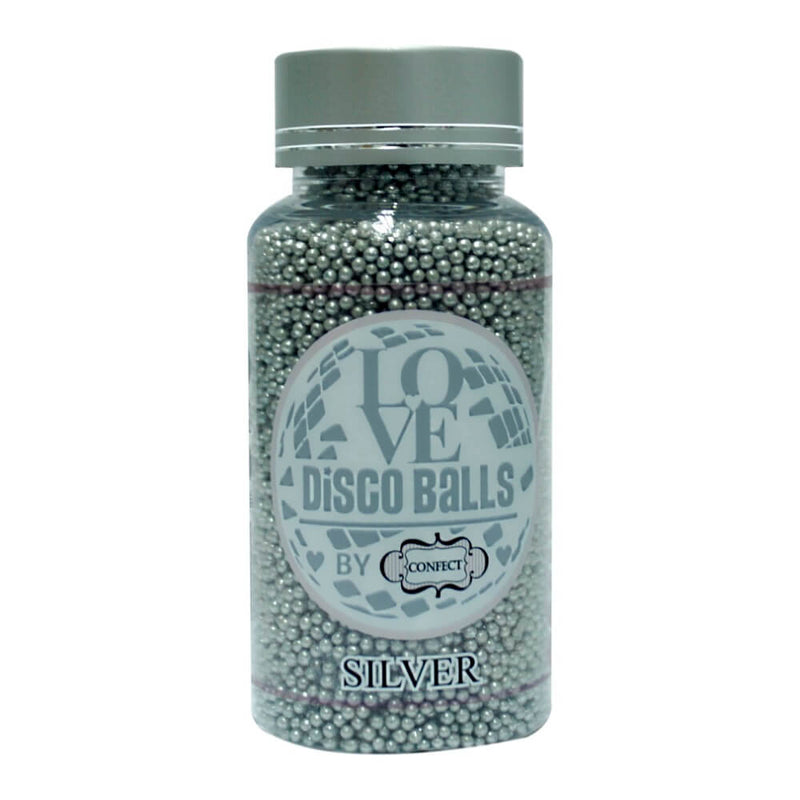 Silver Disco Balls Sprinkles 3 MM 120 Gms
