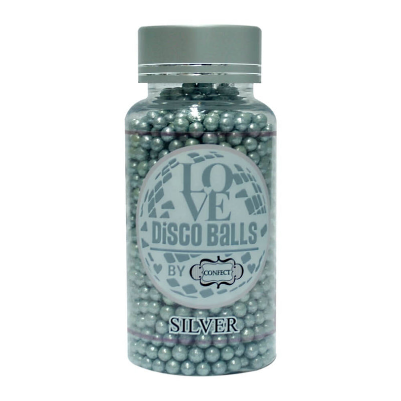 Silver Disco Balls Sprinkles 4 MM 120 Gms